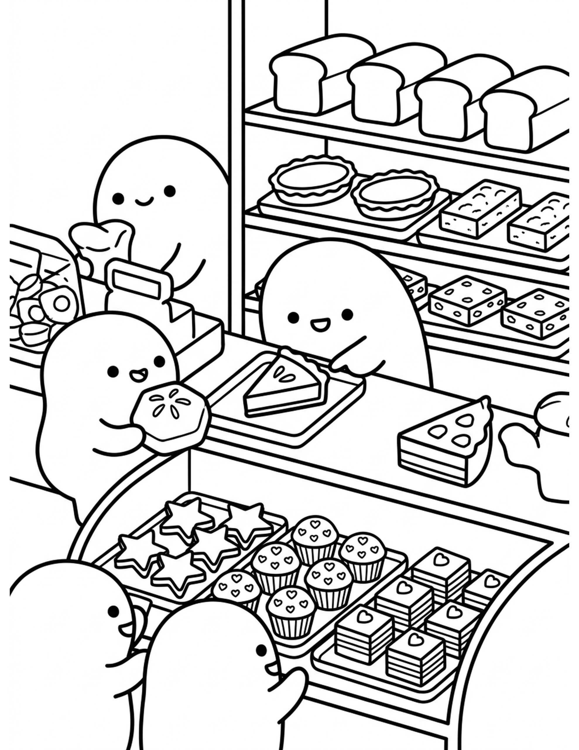 Shape Bakery Coloring Page