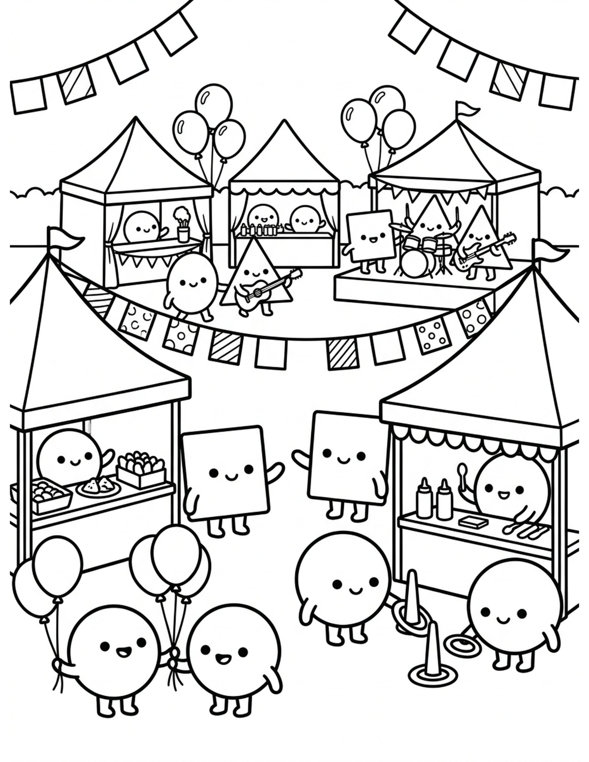 Shape Festival Coloring Page