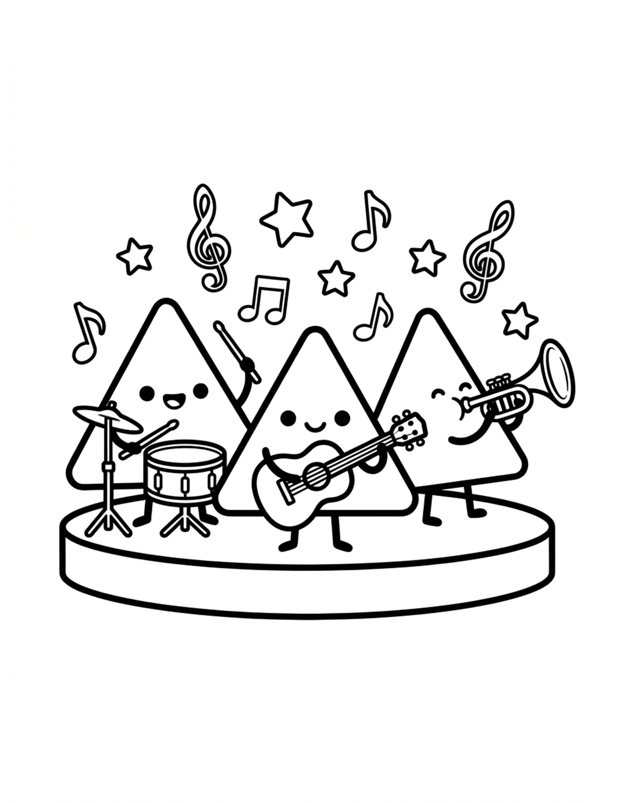 Triangle Band Coloring Page