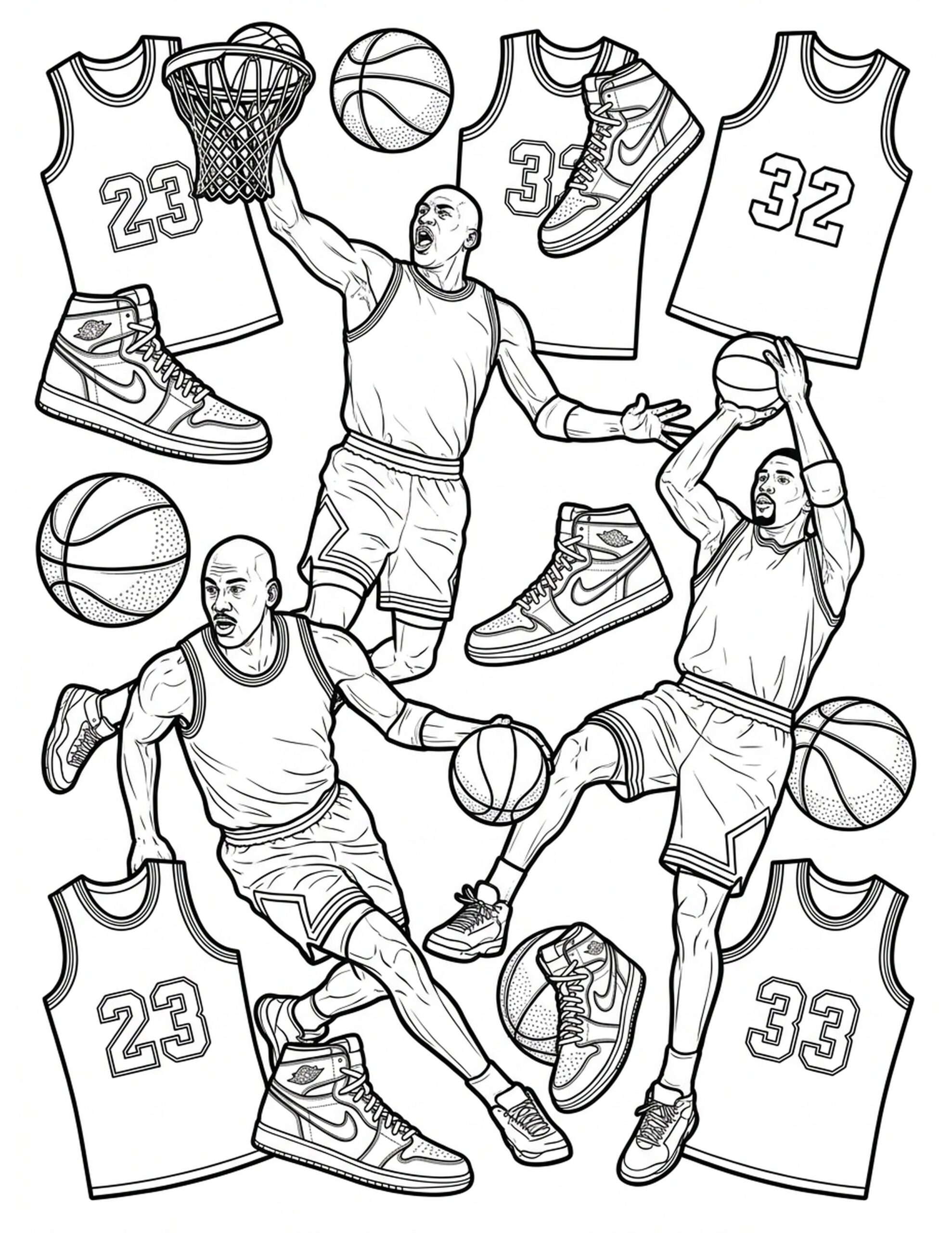 Basketball Legends Coloring Page