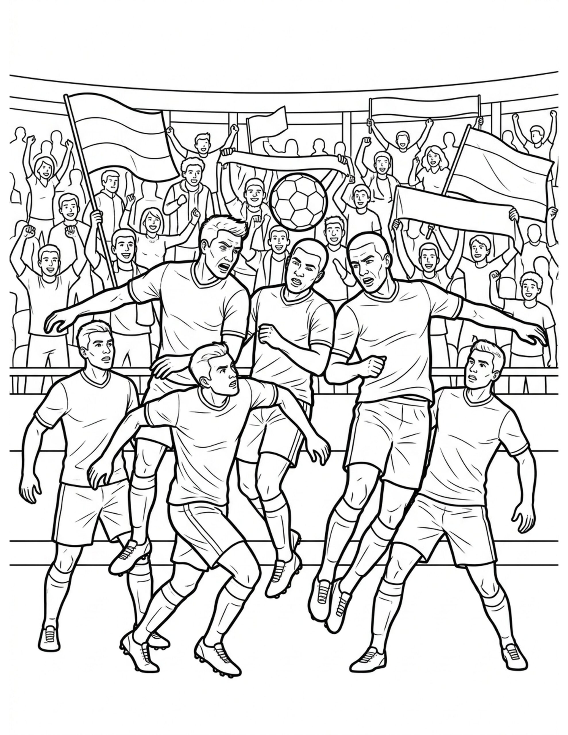 Soccer Cup Finals Coloring Page