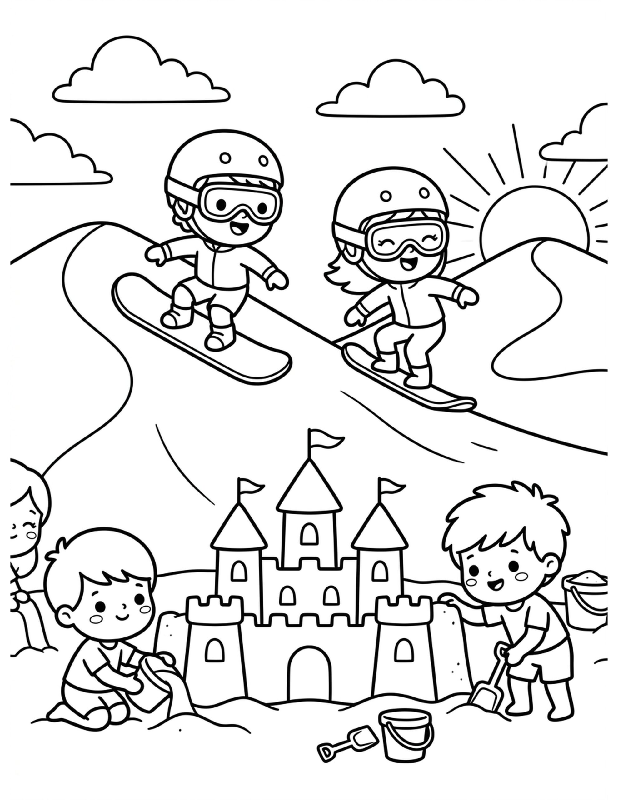 Sand Dune Adventure Coloring Page