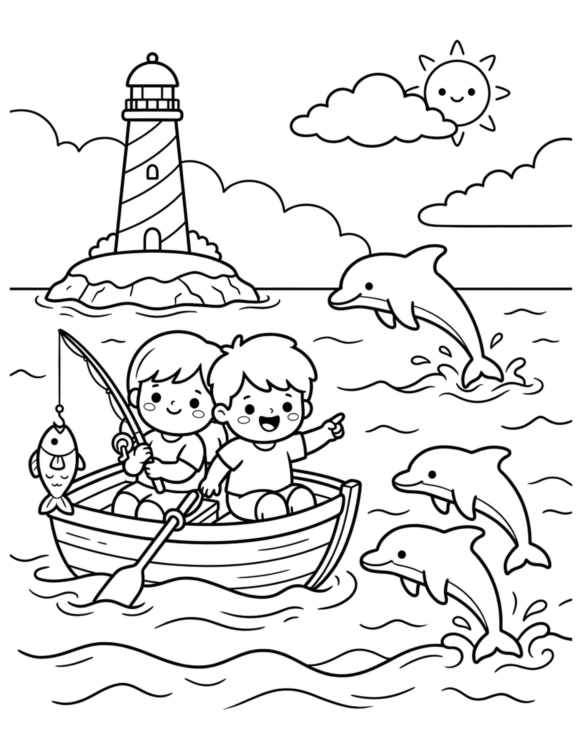 Ocean Adventure Coloring Page