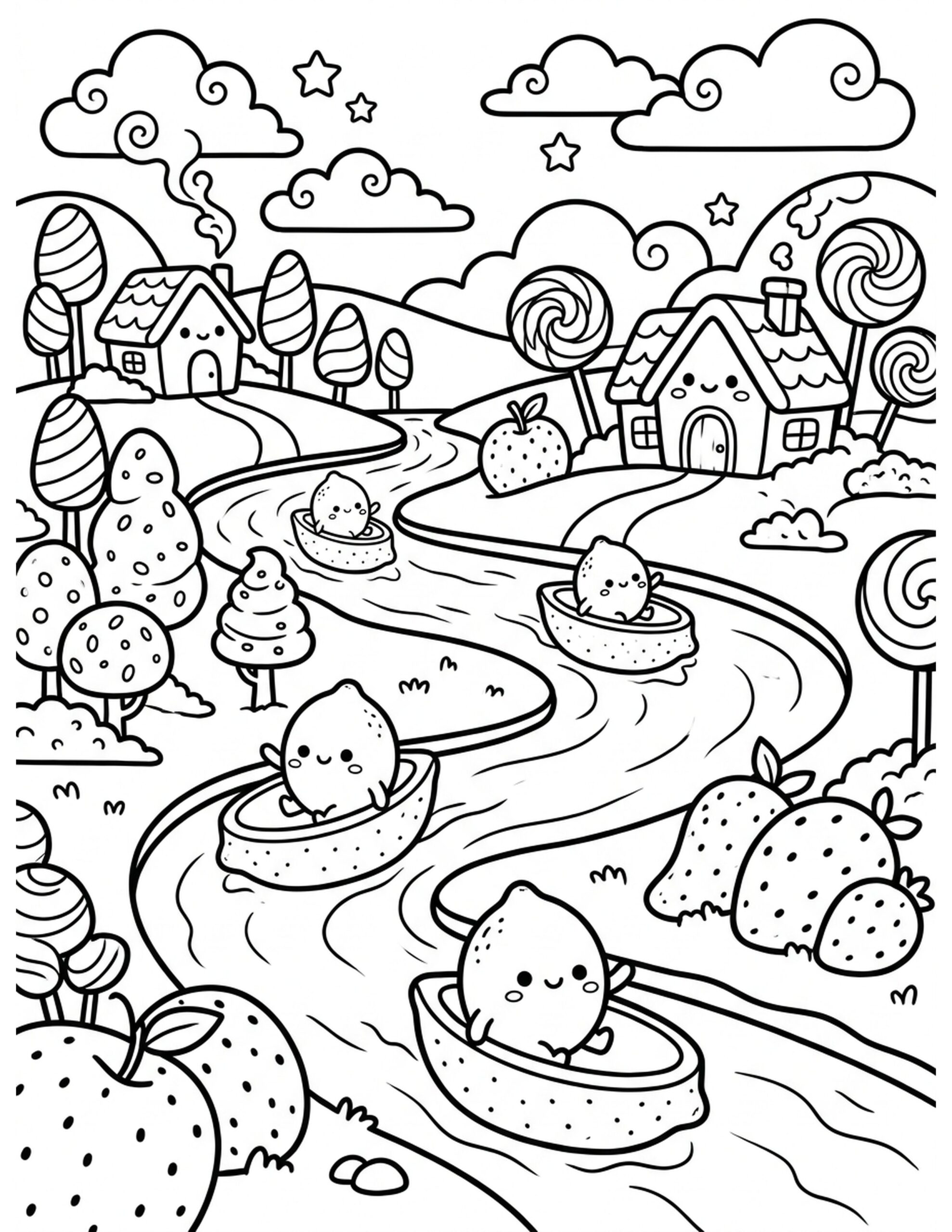 Lemonade Dreamland Coloring Page