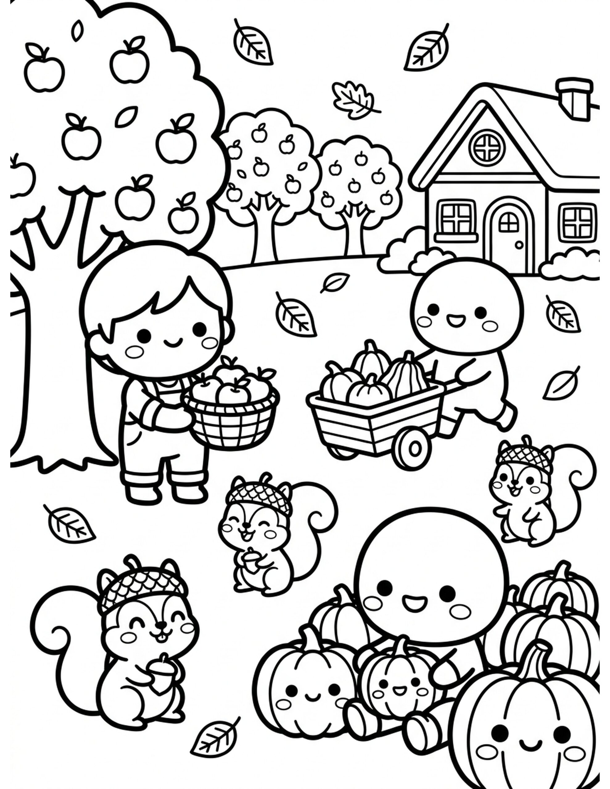 Autumn Harvest Coloring Page