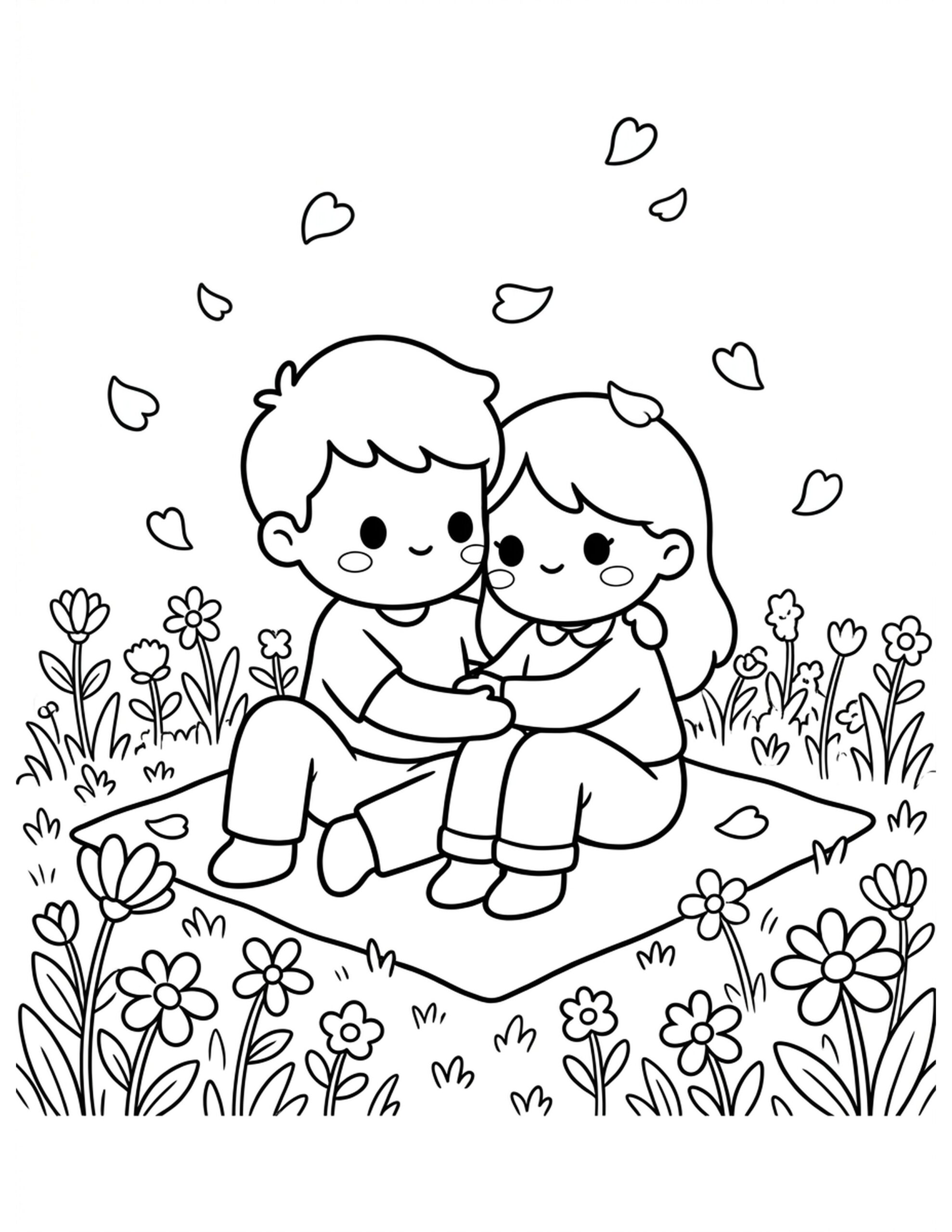 Falling for Wildflowers Coloring Page