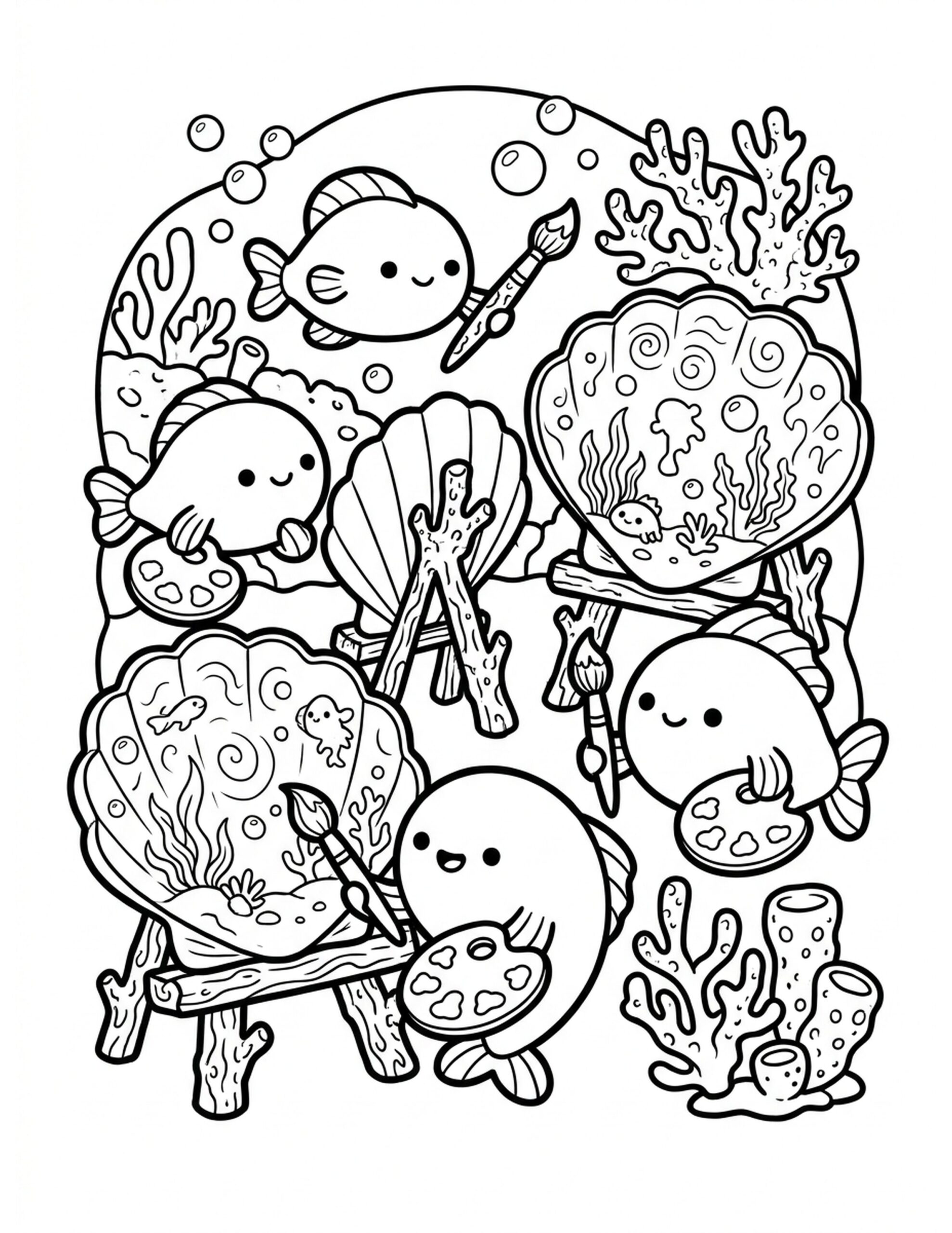 Aquatic Artistry Coloring Page