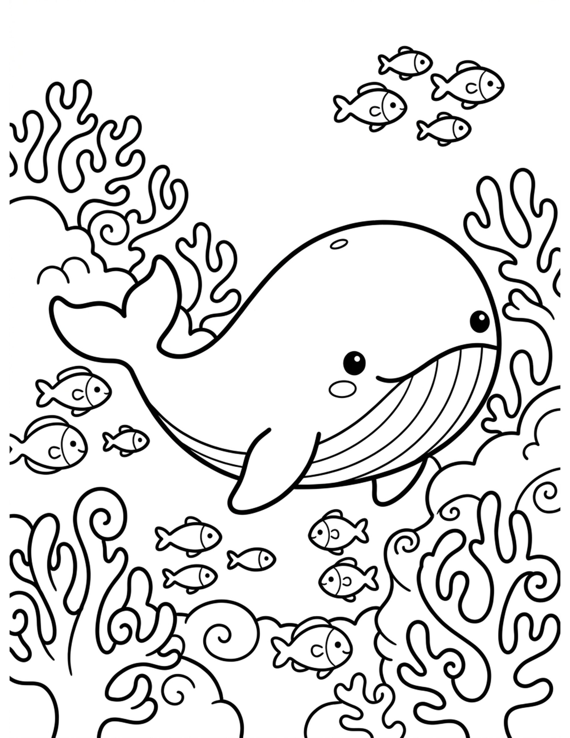 **Coral Wonderland** Coloring Page