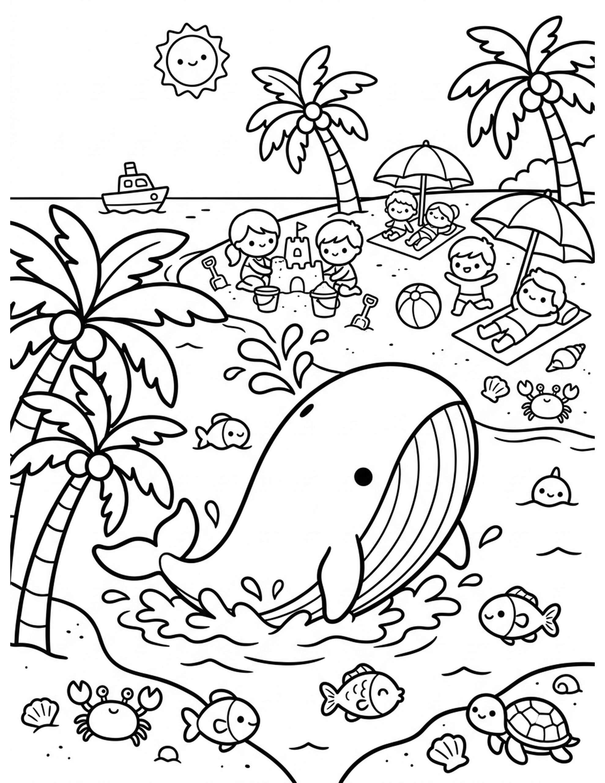 **Oceanic Paradise** Coloring Page