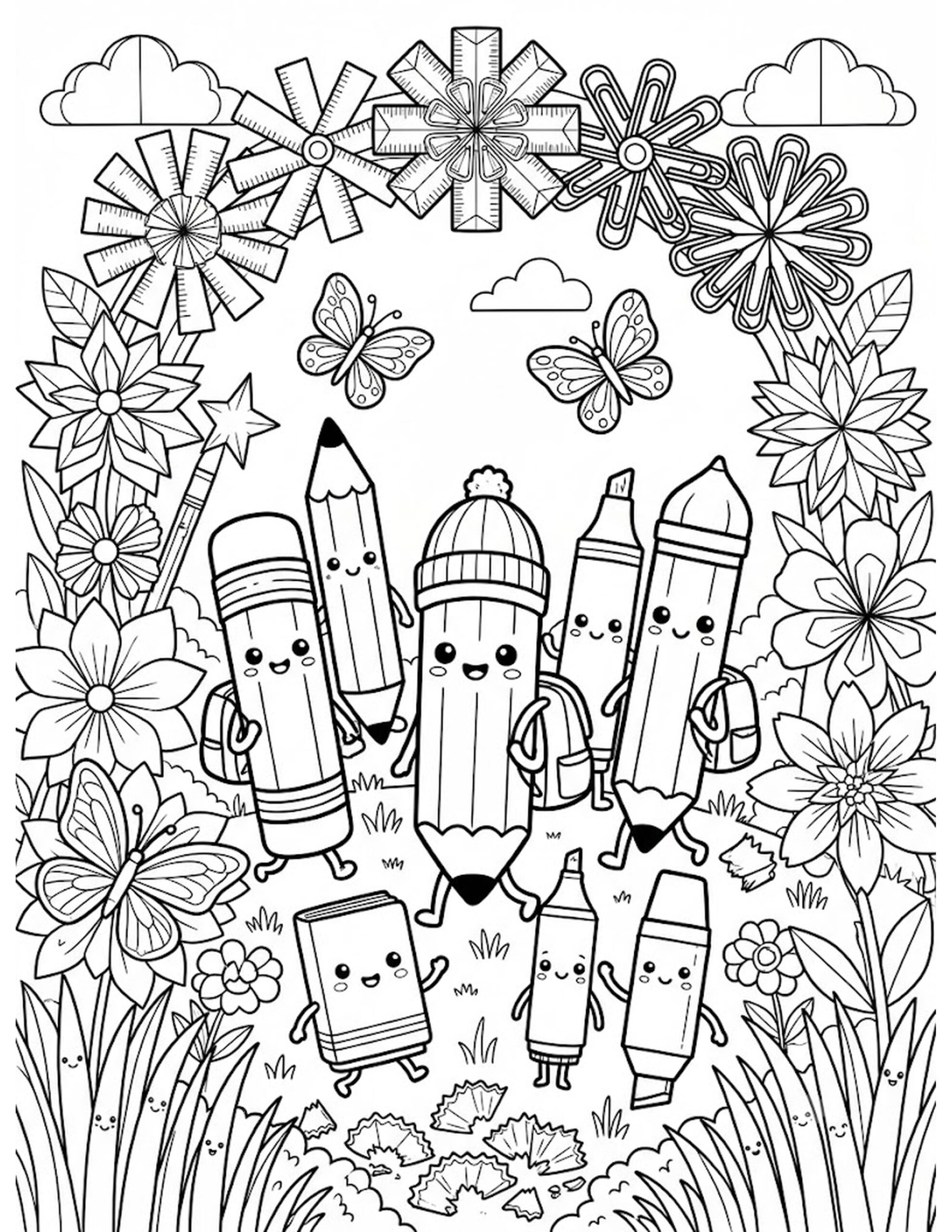 Magic Marker Garden Coloring Page